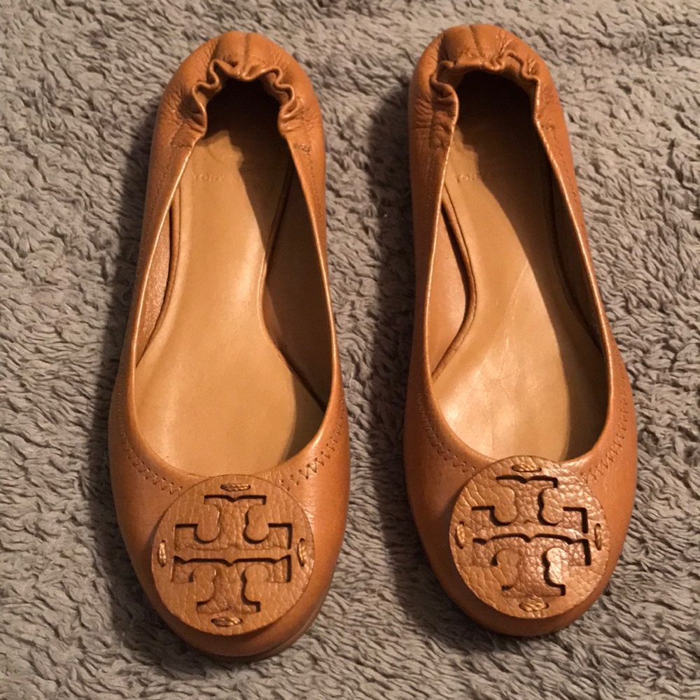 Tory Burch brown leather flats size 6